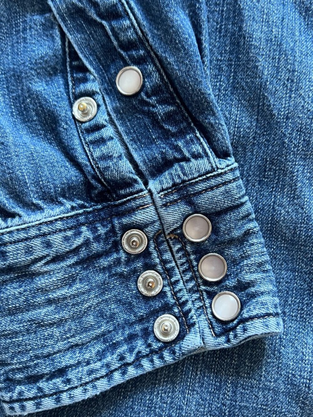 RRL Mens Denim Buffalo Western Workshirt - Picture 9 of 10